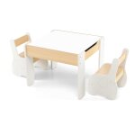 Ensemble table et chaises enfants plateau rabattable