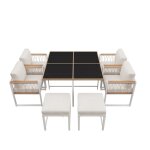 Ensemble table et chaises d'extrieur 7 pices pour 6 personnes