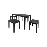Ensembles table et chaises d'extrieur anthracite 138x78 cm