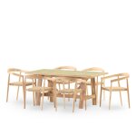 Ensemble table et chaises de jardin 6 pl céramique verte 168x87 Ensemble table et chaises de jardin 6 pl céramique verte 168x87