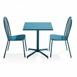 Ensemble table de jardin inclinable et 2 chaises bistrot pacific
