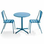 Ensemble table ronde et 2 chaises de jardin bistrot en mtal pacific