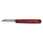 Eplucheur 2 tranchants manche en bois marron en inox h1 Eplucheur 2 tranchants manche en bois marron en inox h1