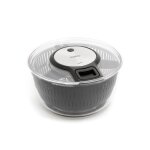 Essoreuse  salade transparent en acier inoxydable noir