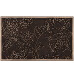 Essuie - pieds floral en gomme 75x45cm