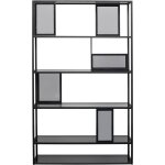 tagre 195x115 en verre fum et acier noir