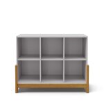 tagre 6 cubes horizontale blanc et noisette