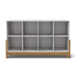 tagre 8 cubes horizontale blanc et noisette