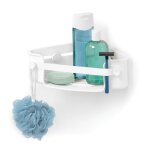 Etagère de douche en coin pvc blanc Etagère de douche en coin pvc blanc