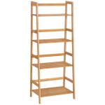 Étagère échelle à 4 niveaux bambou bois naturel Étagère échelle à 4 niveaux bambou bois naturel