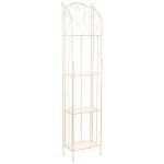 tagre en fer forg blanc 40x25x158