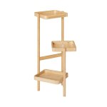 Étagère à fleurs à 3 niveaux présentoire de jardin effet bois écru Étagère à fleurs à 3 niveaux présentoire de jardin effet bois écru