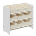 Étagère à jouets pour enfant 9 boîtes de rangement blanc nuage Étagère à jouets pour enfant 9 boîtes de rangement blanc nuage