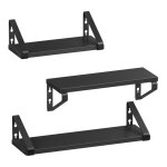 tagre murale lot de 3 2 faons de montage pour salon cuisine noir