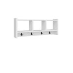 Etagre murale 3 niches et patres effet bois blanc