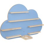 Étagère murale aspect nuage avec bandes magnétiques câbles intégrés Étagère murale aspect nuage avec bandes magnétiques câbles intégrés