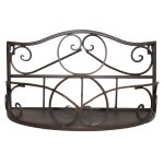 Etagre murale en mtal marron 38 x 17 x 21cm