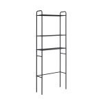 Etagre pont wc en mtal noir 180x66cm