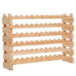 Étagère range bouteilles horizontal 6 niveaux 72 bouteilles bois pin Étagère range bouteilles horizontal 6 niveaux 72 bouteilles bois pin