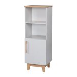 tagre de rangement 1 porte 2 cases en bois gris et chne