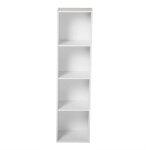 Etagre de rangement 4 cases - h122 cm - blanc