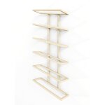 Etag�re � vin murale en acier beige, 62x27x10 cm