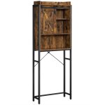 tagre wc style industriel effet bois marron rustique