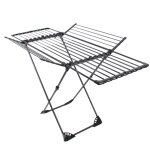 Etendoir  linge pliable acier inoxydable noir 27m