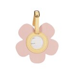 Etiquette  bagages fleur rose et jaune
