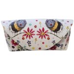 Étui à lunettes blanc à motif abeilles et fleurs Étui à lunettes blanc à motif abeilles et fleurs