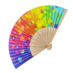 Eventail multicolore bambou 23 x 2 x 1 cm