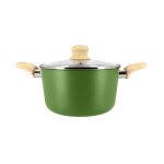 Faitout en revtement cramique 20cm vert - tous feux