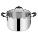 Faitout tempra avec son couvercle 26 cm en acier inoxydable argent Faitout tempra avec son couvercle 26 cm en acier inoxydable argent