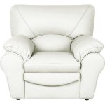 Fauteuil 1 place en cuir ivoire Fauteuil 1 place en cuir ivoire