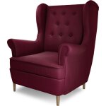 Fauteuil 1 place velours bordeaux Fauteuil 1 place velours bordeaux