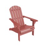 Fauteuil adirondack terracotta en bois d'acacia avec accoudoirs