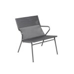 Fauteuil bas assise grand confort en acier gris l69xl68xh70
