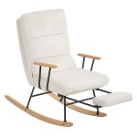 Fauteuil  bascule dossier rglable sur 4 positions blanc crme