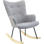 Fauteuil  bascule en tissu et mtal