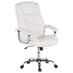 Fauteuil de bureau cuir pu beige clair Fauteuil de bureau cuir pu beige clair