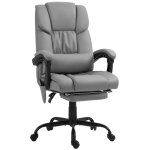 Fauteuil de bureau direction massant inclinable repose - pied gris Fauteuil de bureau direction massant inclinable repose - pied gris