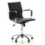 Fauteuil de bureau inclinable noir, cuir synthétique Fauteuil de bureau inclinable noir, cuir synthétique