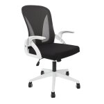 Fauteuil de bureau rabattable noir et blanc