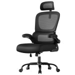 Fauteuil de bureau tissu en maille fonction de bascule noir