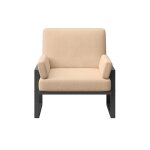 Fauteuil cappucino - cadre anthracite Fauteuil cappucino - cadre anthracite