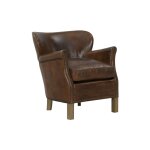 Fauteuil club en cuir marron Fauteuil club en cuir marron