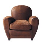 Fauteuil club en suédine marron Fauteuil club en suédine marron