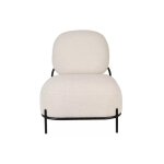 Fauteuil compact en tissu teddy ivoire Fauteuil compact en tissu teddy ivoire