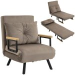 Fauteuil convertible 4 en 1 canap avec dossier rglable marron