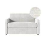 Fauteuil convertible couchage 100x190cm tissu beige matelas 13cm Fauteuil convertible couchage 100x190cm tissu beige matelas 13cm